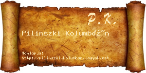 Pilinszki Kolumbán névjegykártya